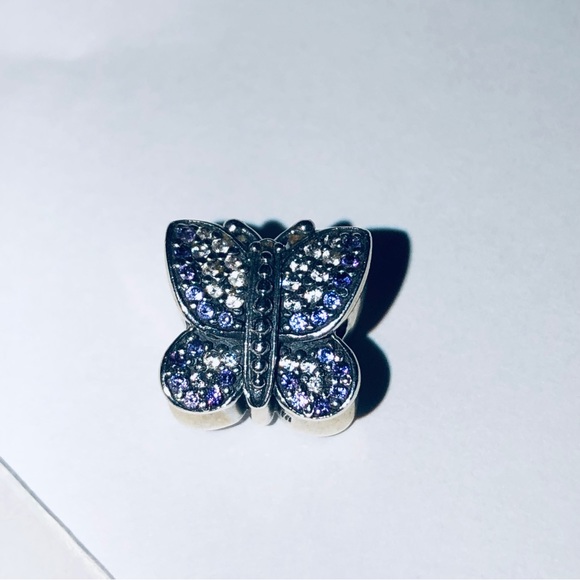 Authentic Pandora Sparkling Butterfly Charm - Picture 5 of 7